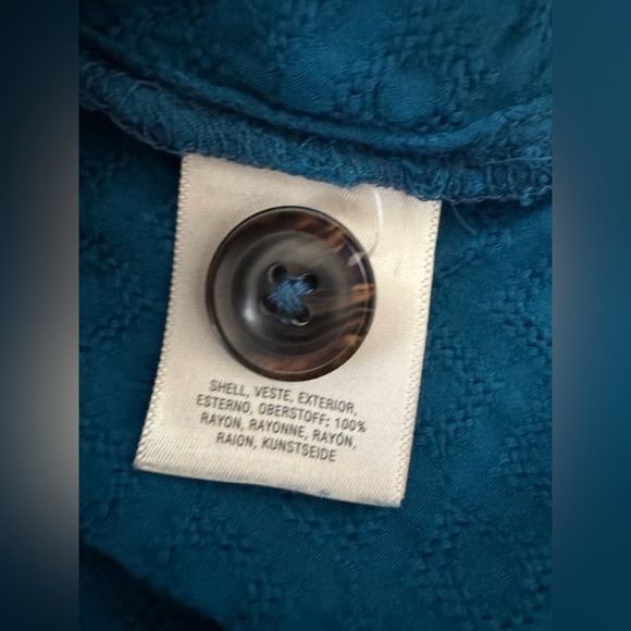 MaEVE by Anthropologie Teal Button-Down Shirt 💙 - Picture 8 of 10